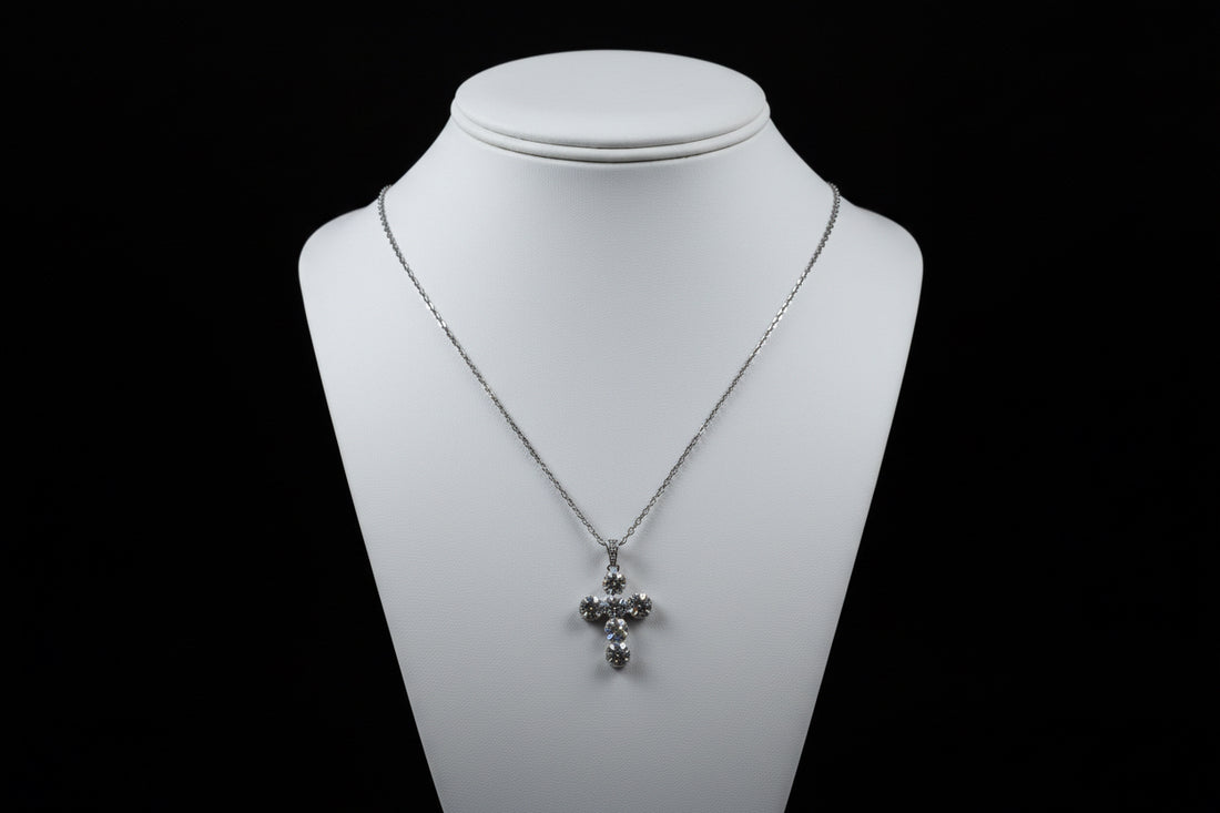 Collana croce crystal
