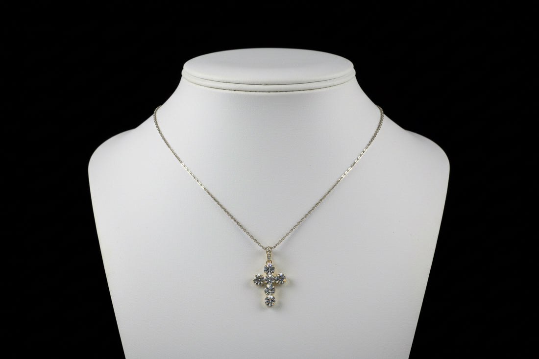 Collana croce crystal